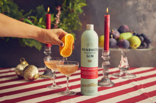 Neat Rhubarb Gin cocktail