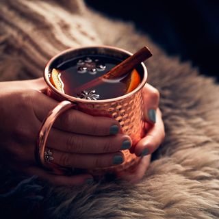 Mulled blueberry gin cocktail
