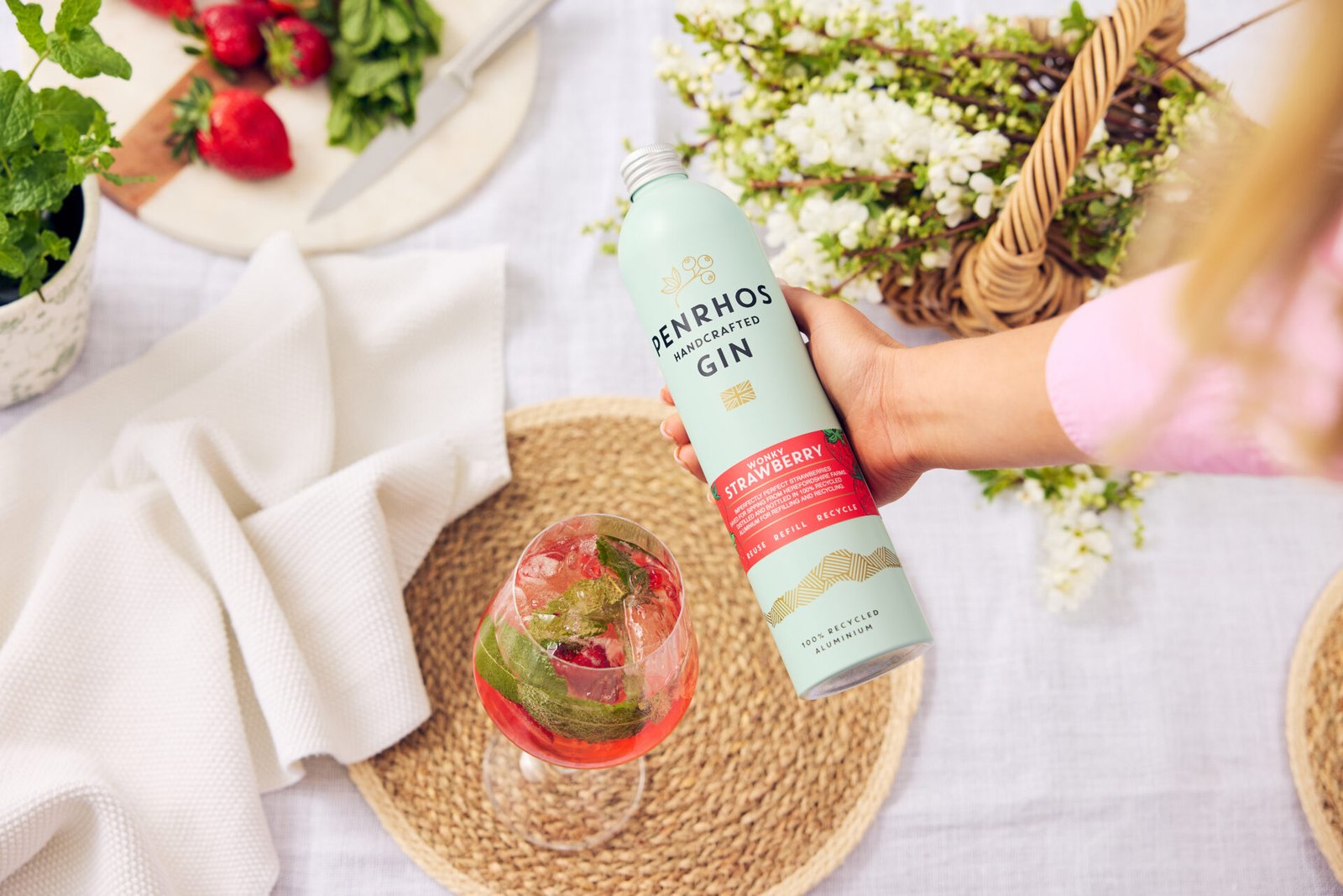 Strawberry Hugo Spritz