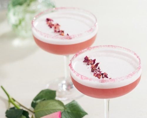 Sweet delight Cocktail Sweet delight Cocktail with Dry Gin, British Frambois, and lemon juice